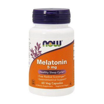 NOW Melatonin 5 mg (60 caps) 000005403 фото