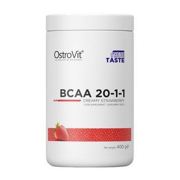 Аминокислоты OstroVit BCAA 20-1-1, вкус сливочная клубника, 400 г OstroVit BCAA 20-1-1 (400 g, creamy strawberry) 000020322 фото