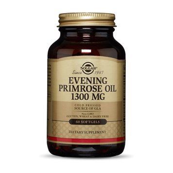 Олія примули вечірньої Solgar Evening Primrose Oil 1300 мг, 60 м'яких капсул Solgar Evening Primrose Oil 1300 mg (60 softgels, коричневый) 000018317 фото