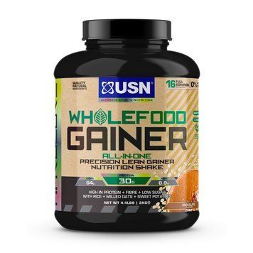 Натуральний гейнер для набору маси USN Wholefood Gainer 2 кг USN Wholefood Gainer (2 kg, banana blueberry pancake) 000028196 фото