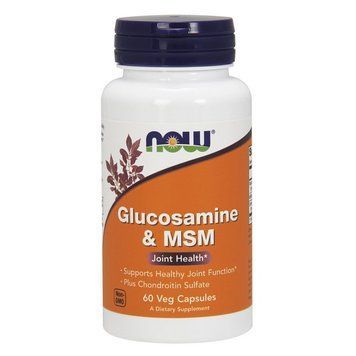 Комплекс для суставов NOW Glucosamine & MSM с хондроитином, 120 вегетарианских капсул  000010099 фото