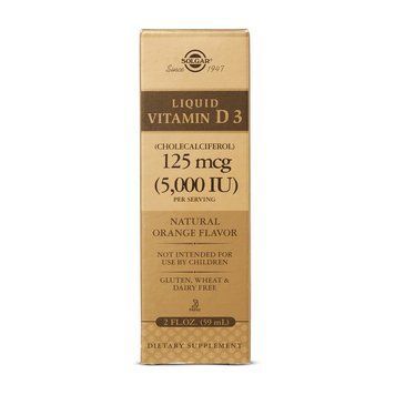 Solgar Liquid Vitamin D3 125 mcg (5,000 IU) (59 ml, oranžovo) 000016907 фото