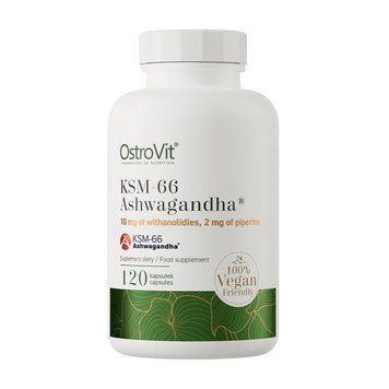 Ашвагандха екстракт OstroVit KSM-66 Ashwagandha 120 капсул USN Ashwagandha KSM-66 (30 caps) 000030731 фото