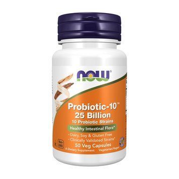 NOW Probiotic-10 25 Billion (50 veg caps) 000012126 фото