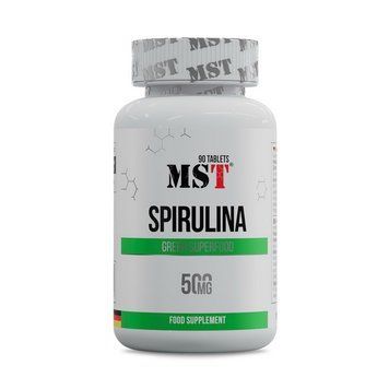 Органическая спирулина MST Spirulina Organic 500 мг, 90 таблеток MST Liquid Chlorophyll (1 L, mint) 000024203 фото