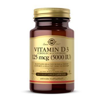 Solgar Vitamin D3 5000 IU (60 veg caps) 000019584 фото