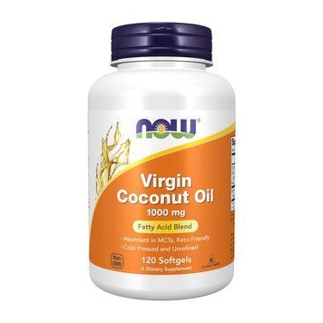 NOW Virgin Coconut Oil 1000 mg (срок до 28.03.2026 отсутствует пломба) (120 softgels) 000033160 фото