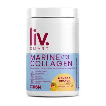 Морской коллаген с гиалуроновой кислотой USN LivSmart Marine Collagen, (330 g, mango orange) 000028936 фото
