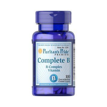 Puritan's Pride Complete B (Vitamin B Complex) (100 caplets) 000011585 фото