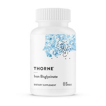 Железо Thorne Research Iron Bisglycinate 25 mg, 60 капсул  000020670 фото