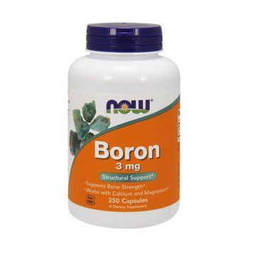 Бор NOW Boron 3 мг, 250 вегетаріанських капсул NOW Boron 3 mg (250 caps) 000013088 фото