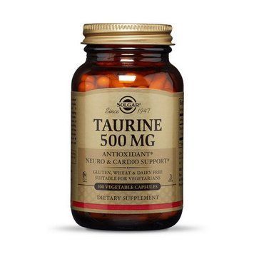 Аминокислотная добавка Solgar Taurine 500 mg, 100 вегетарианских капсул Solgar Taurine 500 mg (100 veg caps) 000018646 фото